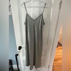 GAP Silvery Green Slip Dress